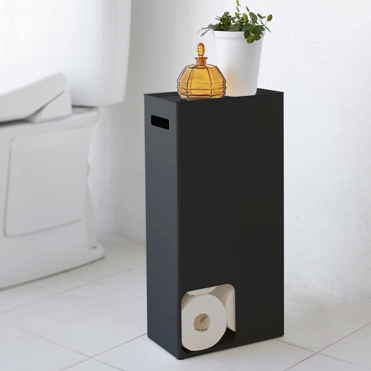 Porte-papier toilette avec étagère en marbre - Porte-papier toilette en  acier