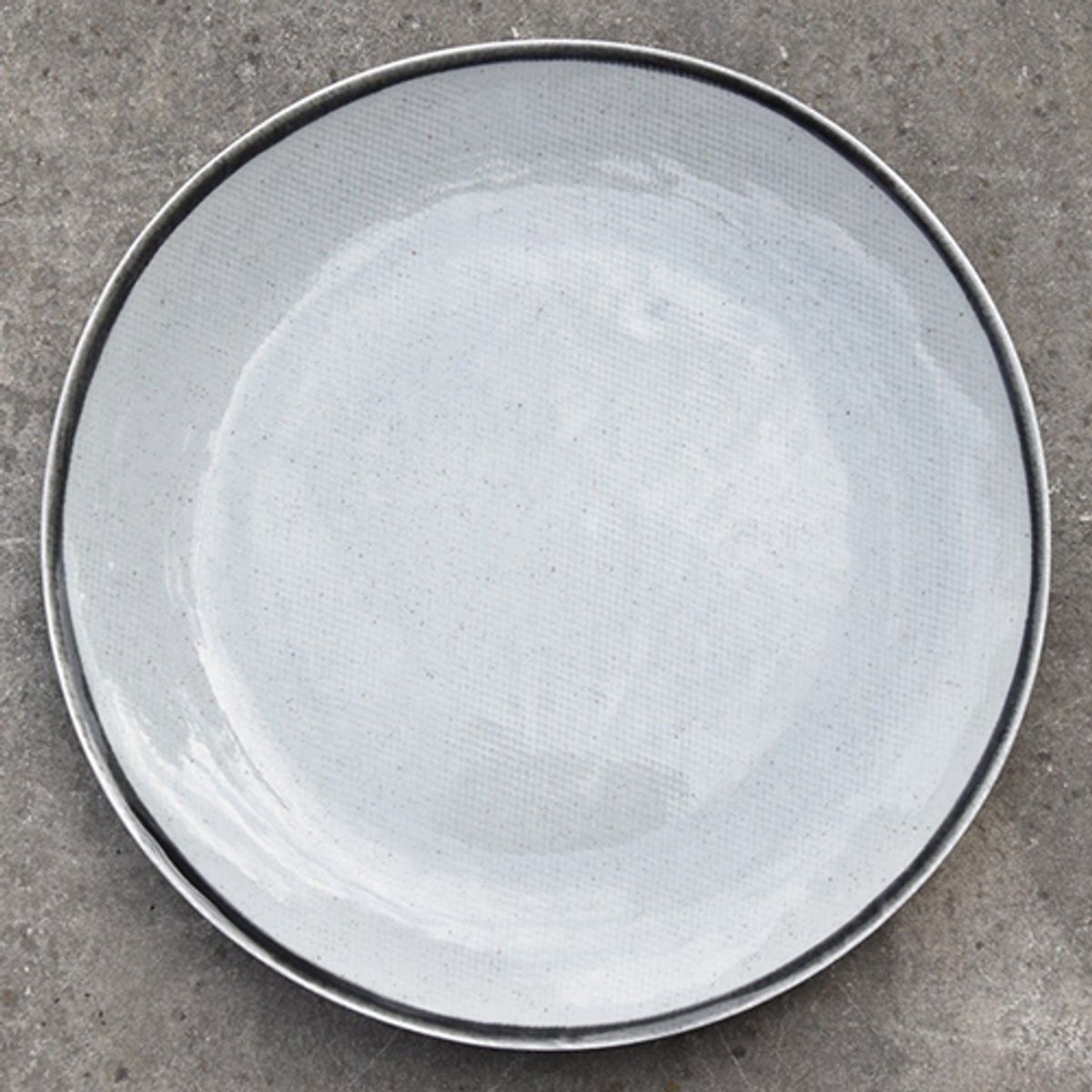 Assiette plate 26cm grise Stitch (Set de 4)