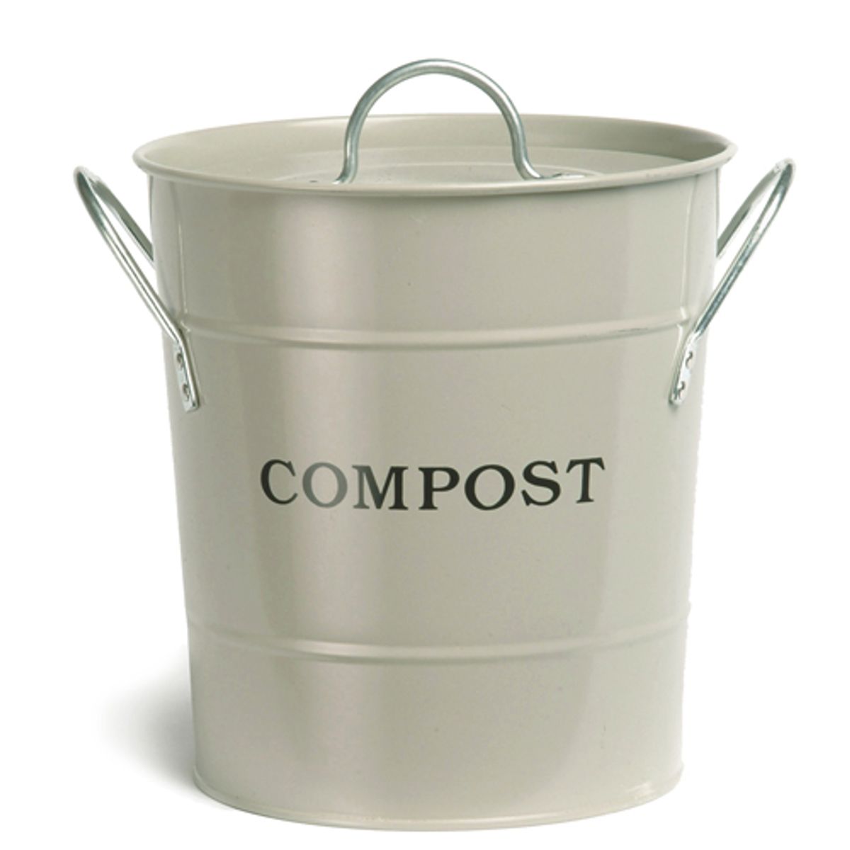 Poubelle de compostage couvercle et anses Compost - crème – Decoclico