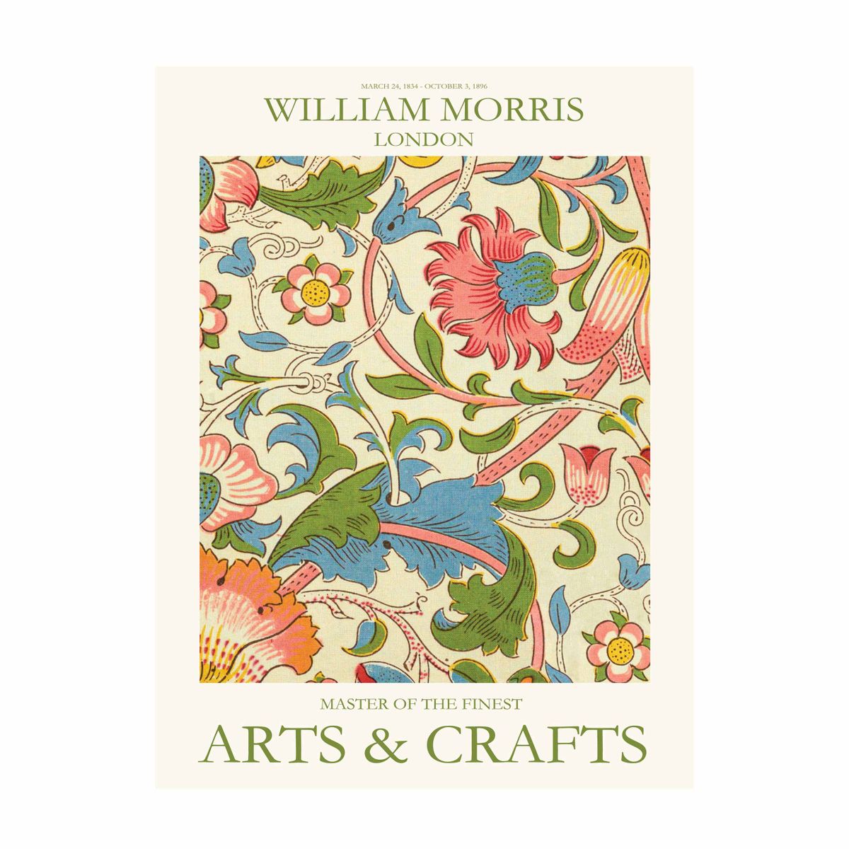 Póster de papel colorido de William Morris Arts & Crafts – Decoclico