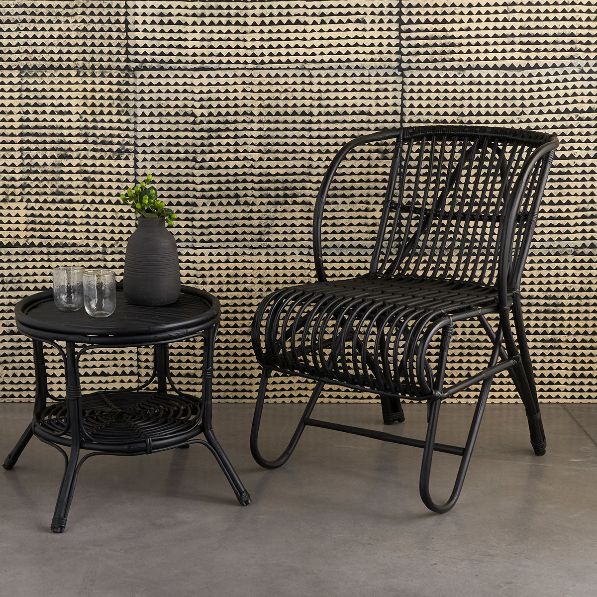 Fauteuil en forme de fleur, fauteuil fleur en rotin, fauteuil en rotin et  pieds en métal - Rotin Design