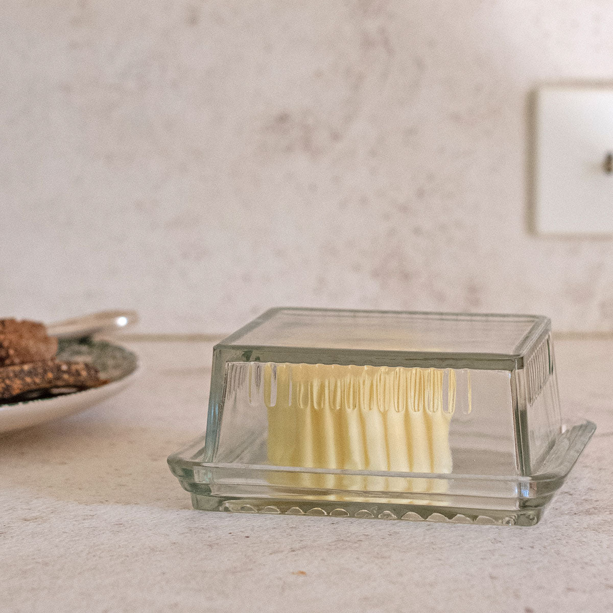 Boîte à beurre en verre strié - Le Joli Shop