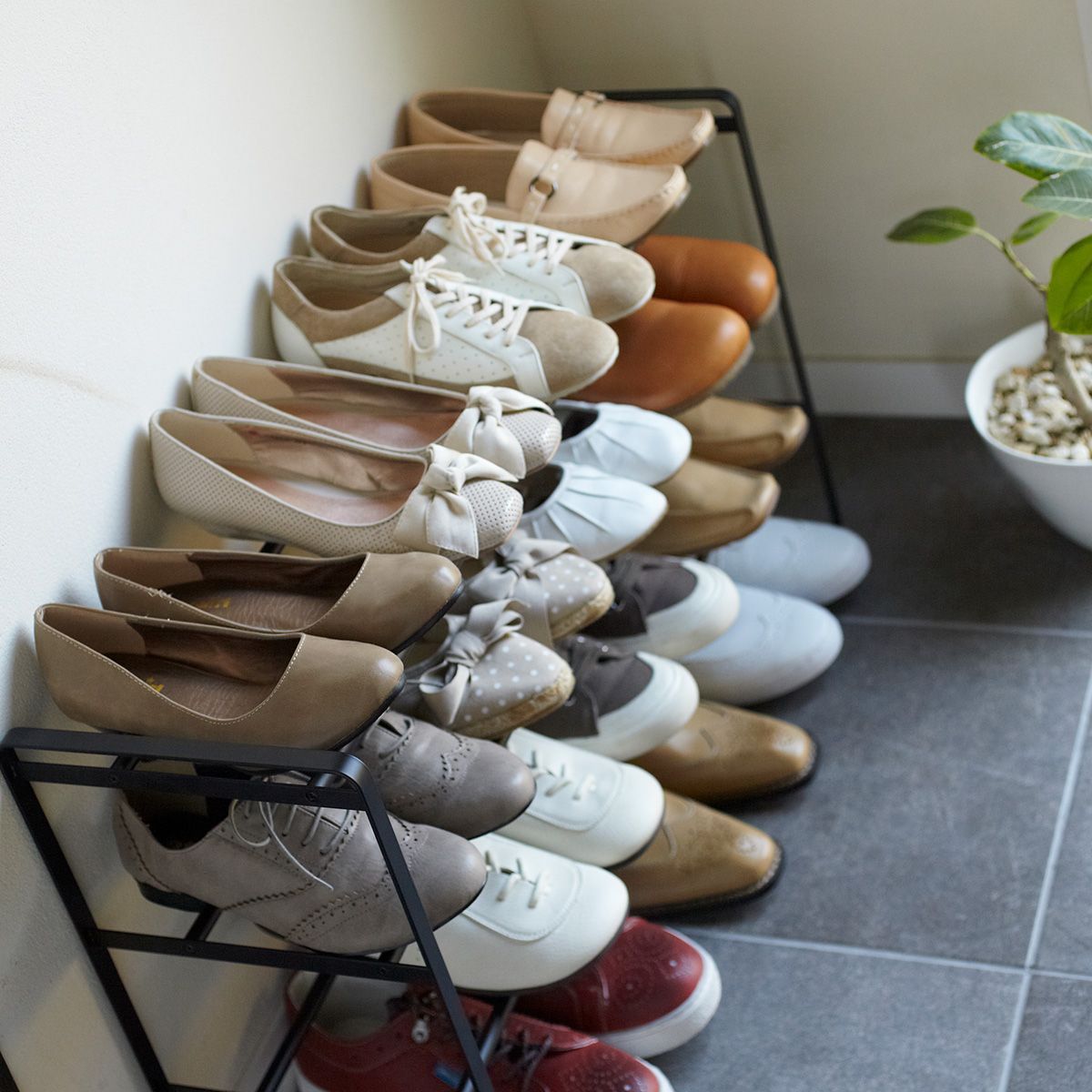 Rangement chaussures à 4 niveaux extensible et superposable - jusqu'à 20  paires de chaussures - ON RANGE TOUT