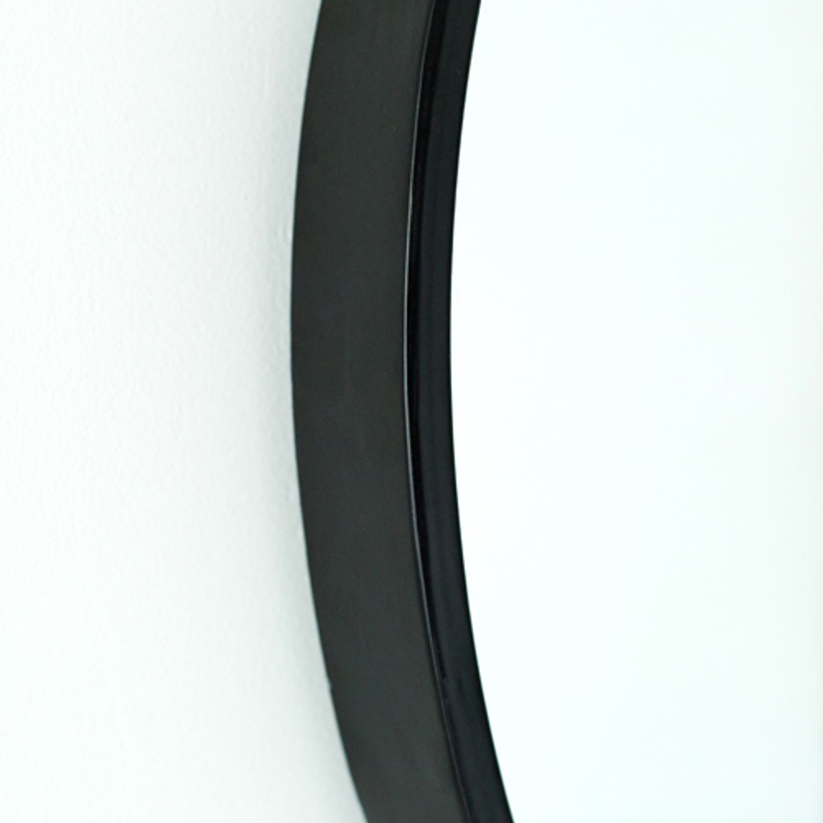 Miroir rond Levi (Diamètre: 80 cm, noir)