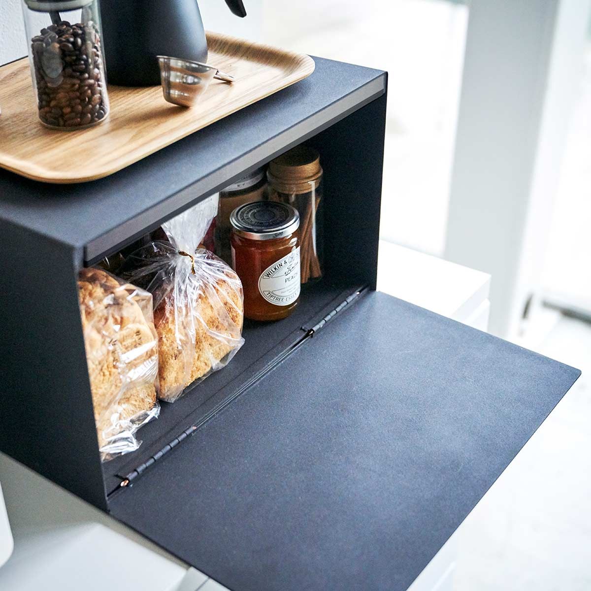 Boîte à pain en acier noir Tower Yamazaki – Decoclico