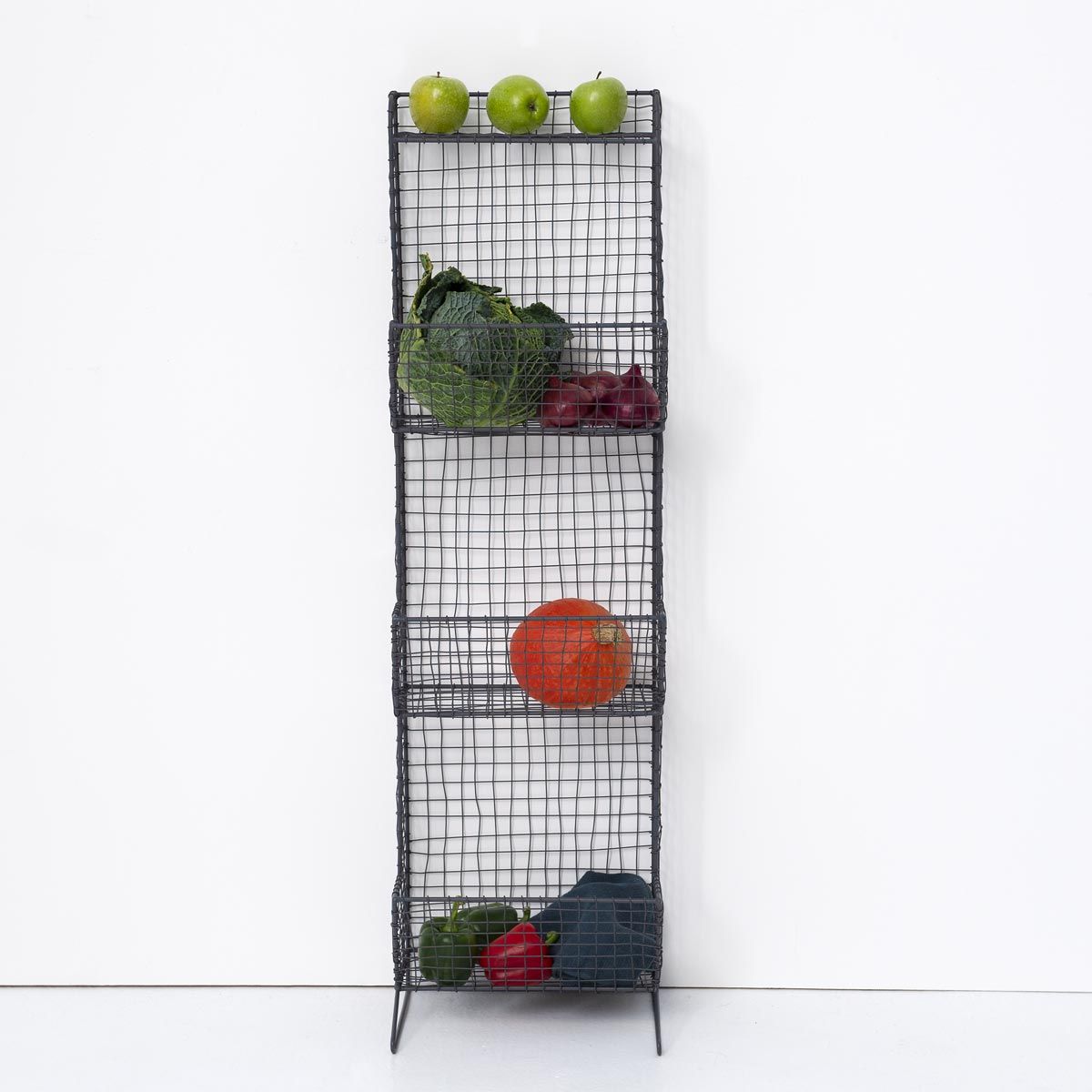 Panier de rangement de fruits et légumes en métal - Mon étagère murale