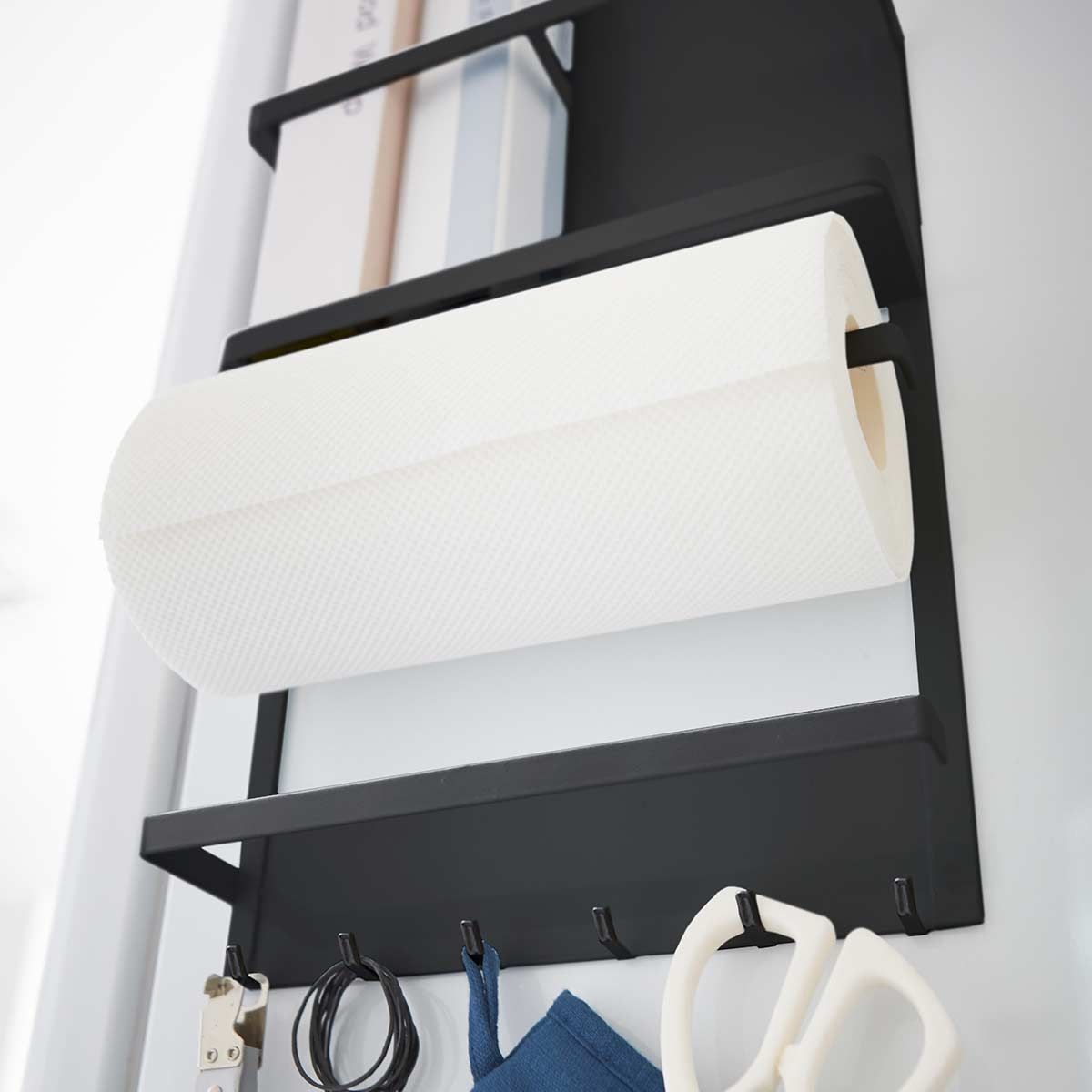 Tower Yamazaki black steel magnetic wall-mounted kitchen storage – Decoclico
