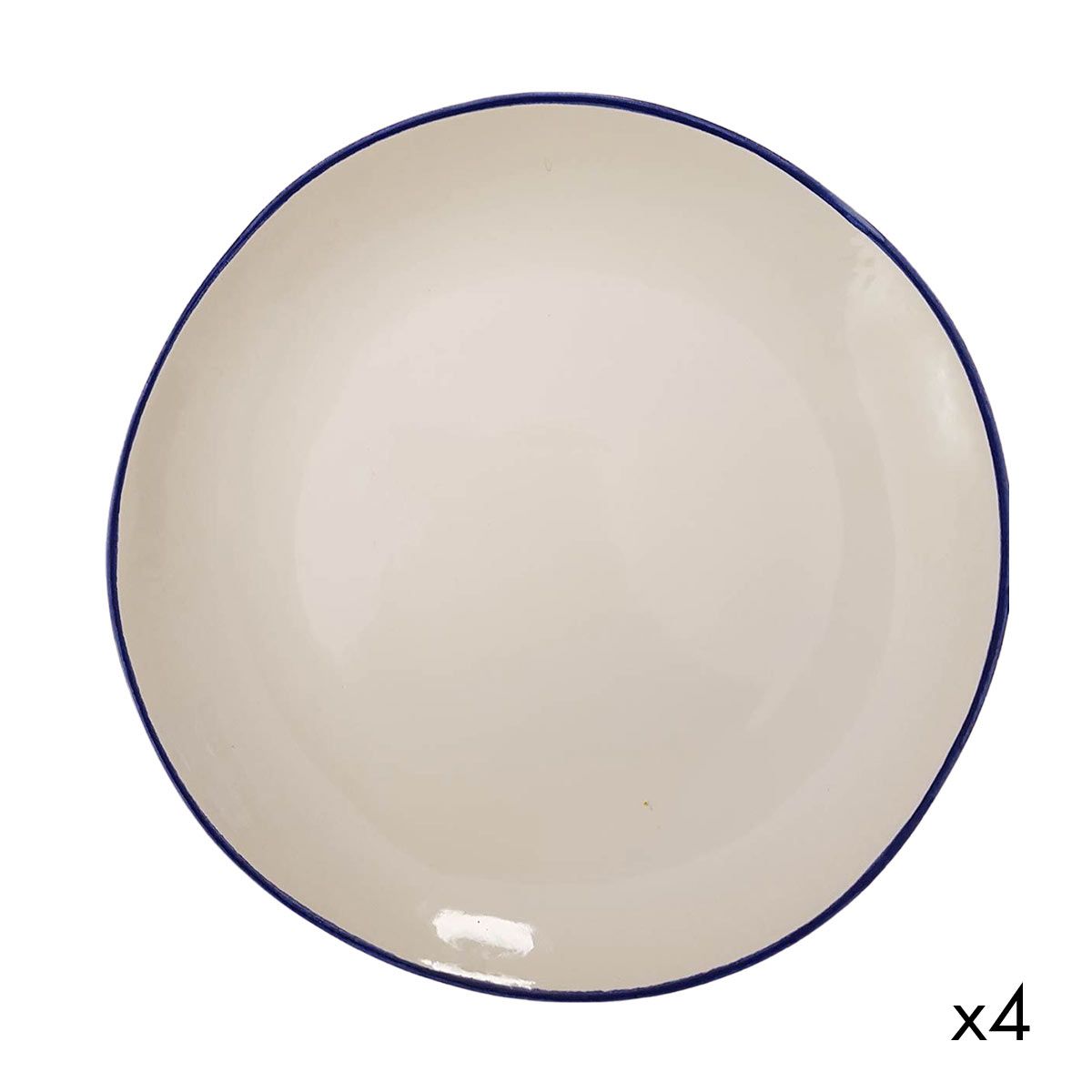 Assiette Jetable Blanche Lisere Or NEUF