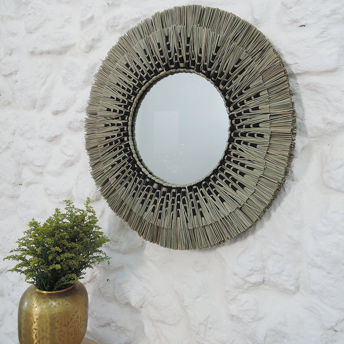 Miroir ovale Arche doré INSPIRE, l.60 x H.80 cm