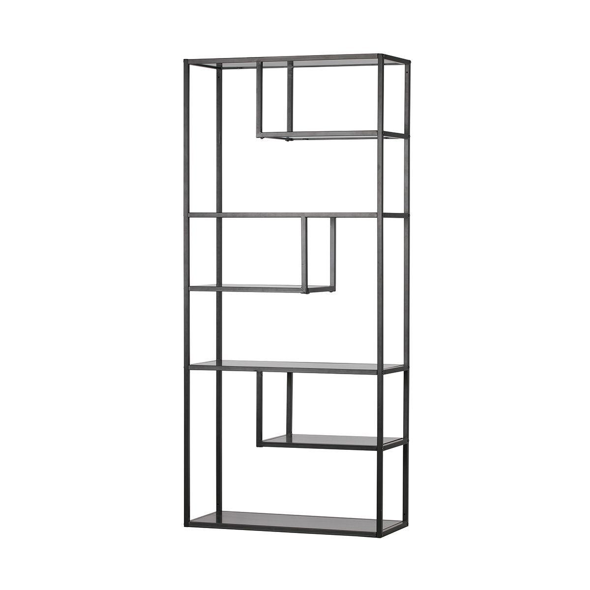 Teun black metal bookcase shelf Made by Woood – Decoclico