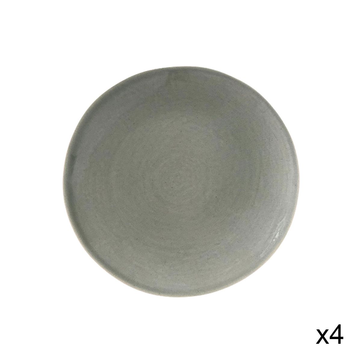 Set de 4 assiettes plates en céramique blanche - Fjord – Decoclico