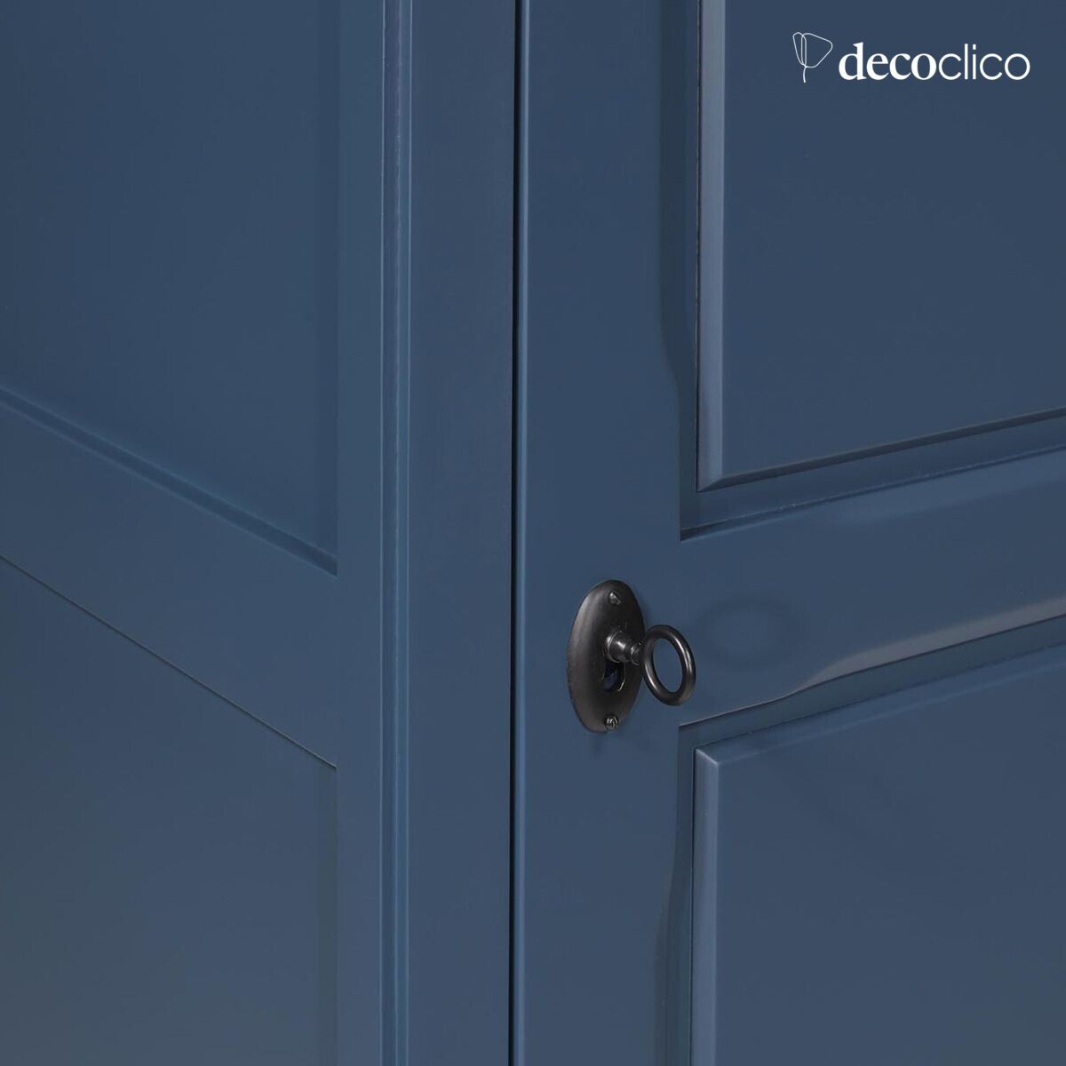 1-door sewing box in blue maritime pine Léandre