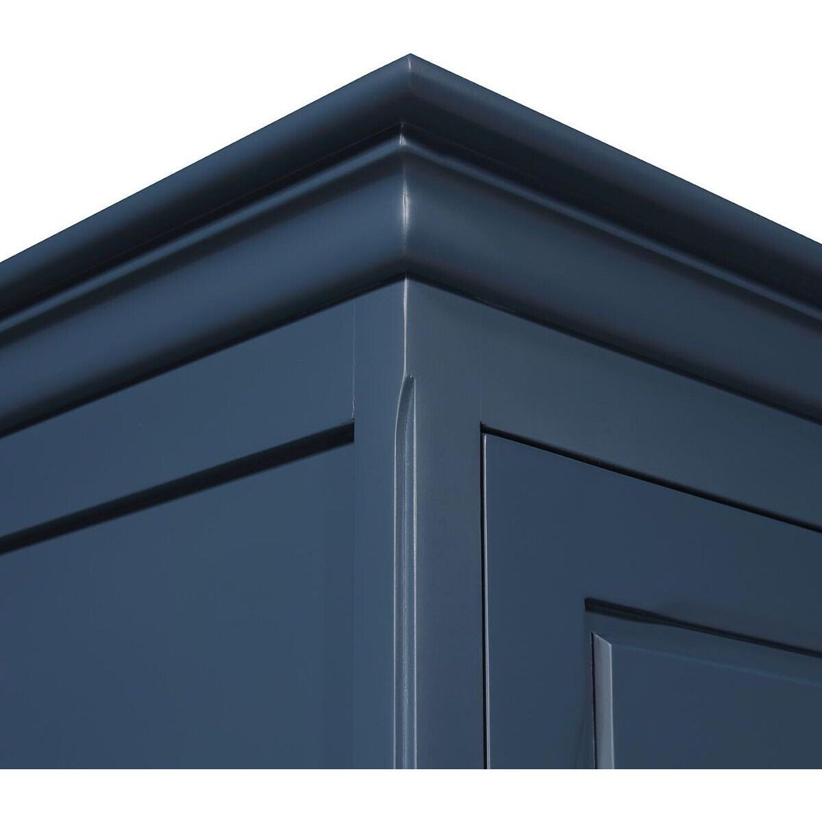 1-door sewing box in blue maritime pine Léandre