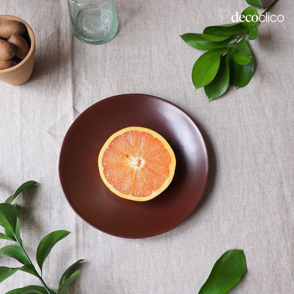 4-teiliges Dessertteller-Set aus Keramik in Terracotta  Fjord