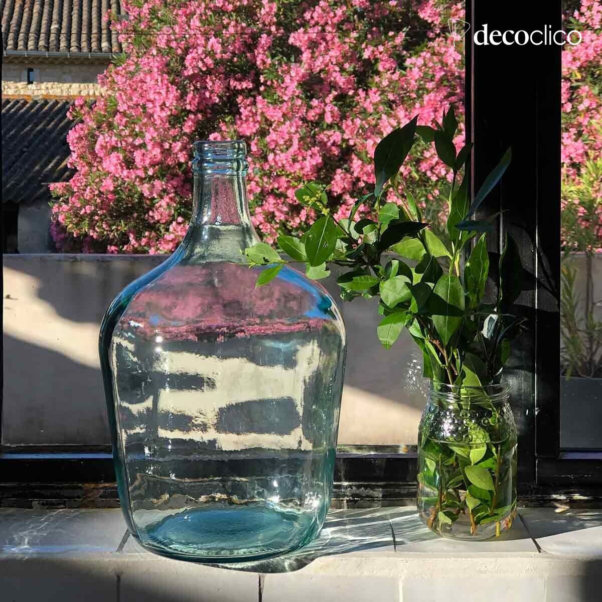 4L transparent recycled glass demijohn