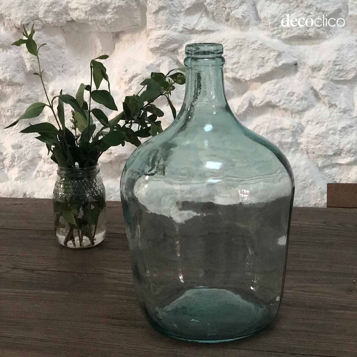4L transparent recycled glass demijohn