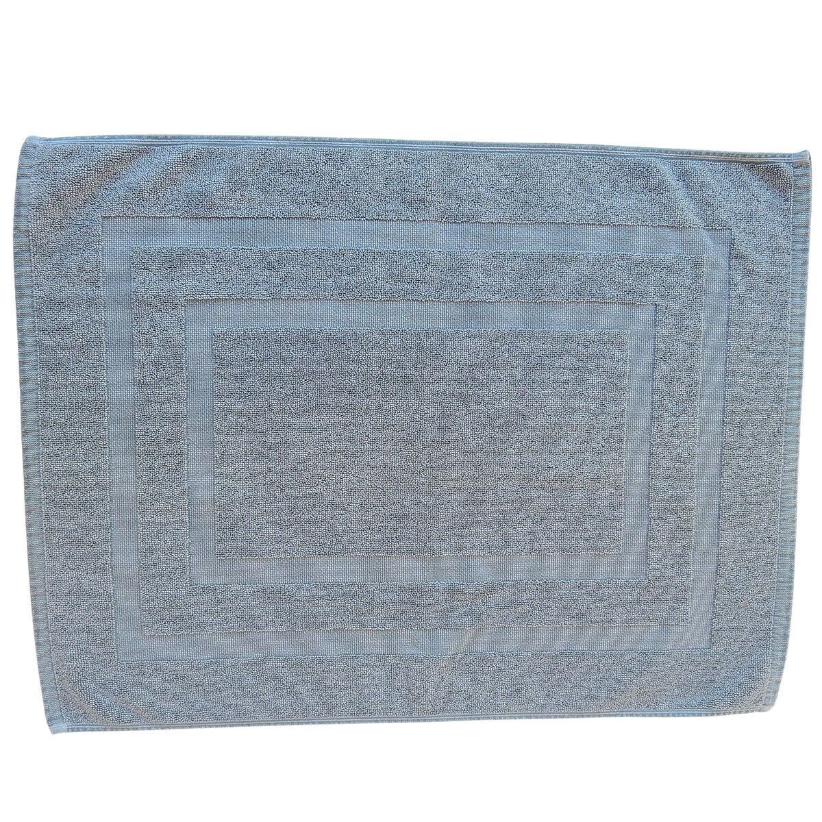 Alfombra de baño de felpa azul mineral 50 x 70 cm
