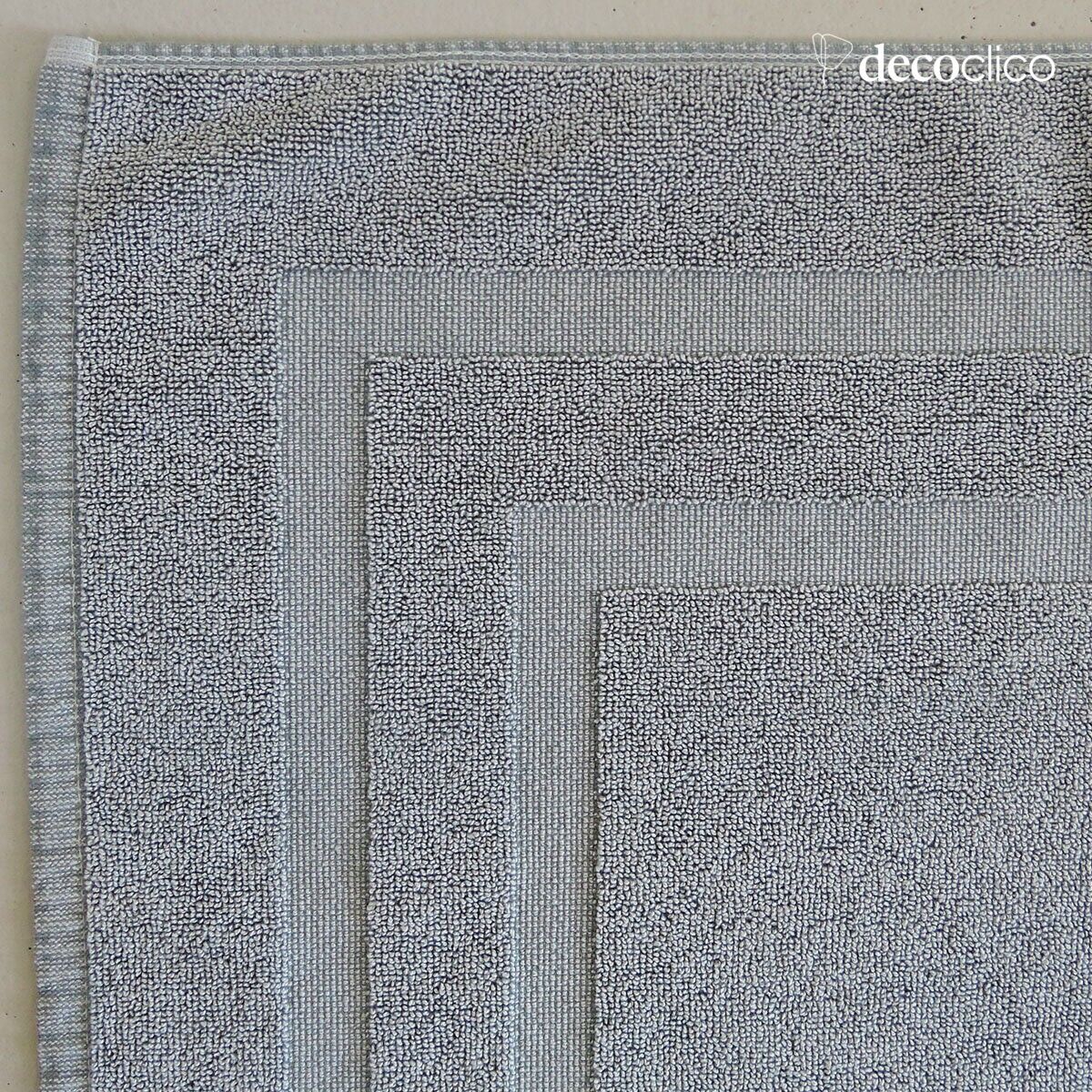 Alfombra de baño de felpa azul mineral 50 x 70 cm