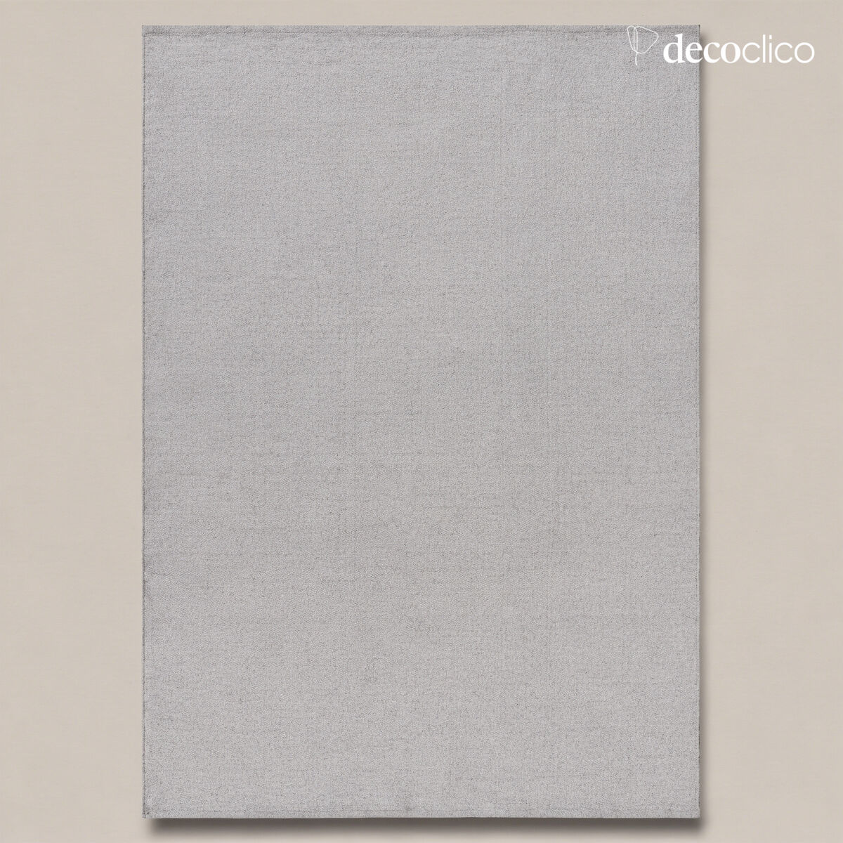 Alfombra rectangular de fibras recicladas tejida a mano gris perla para interior y exterior 160x230c Moka