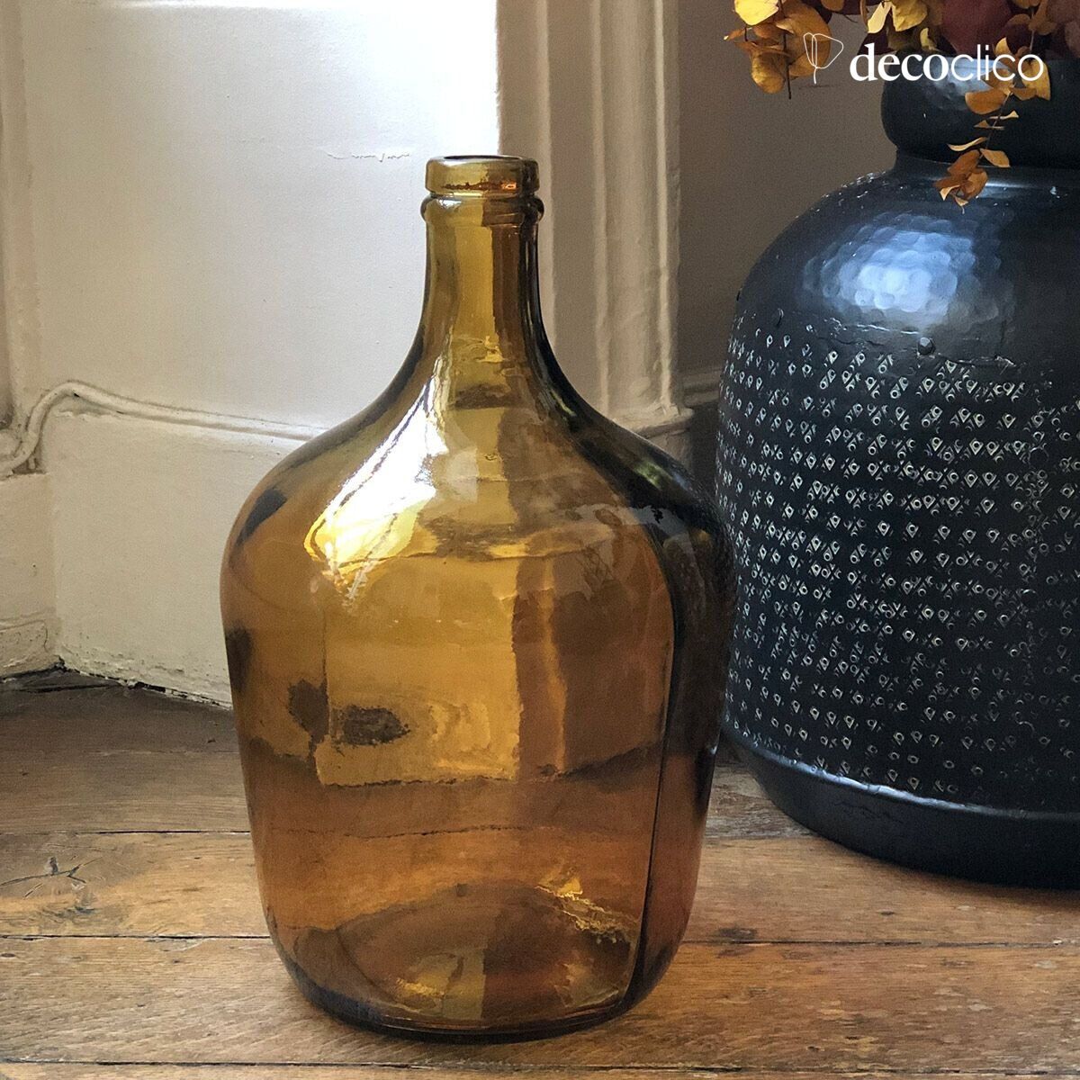 Amber lady jeanne gerecycled glazen karaf 4L