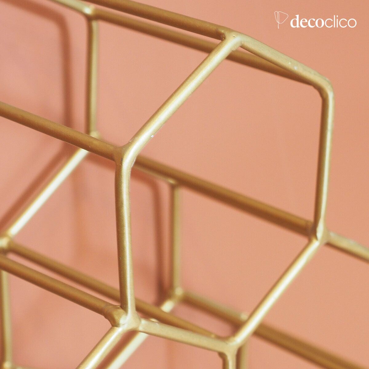 Antique metal bottle rack/holder with 6 compartments