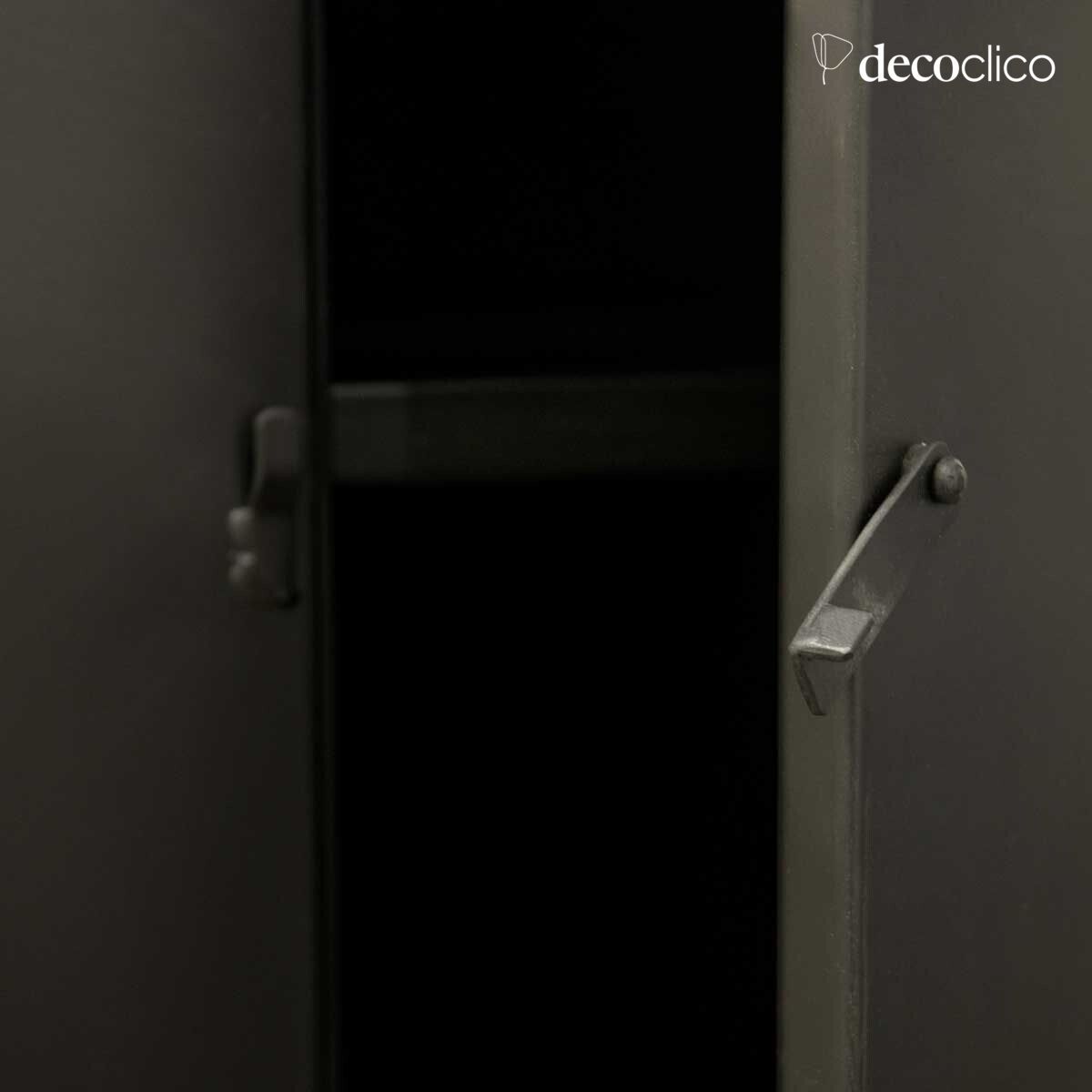 Aparador de metal negro mate 2 puertas Bonnie