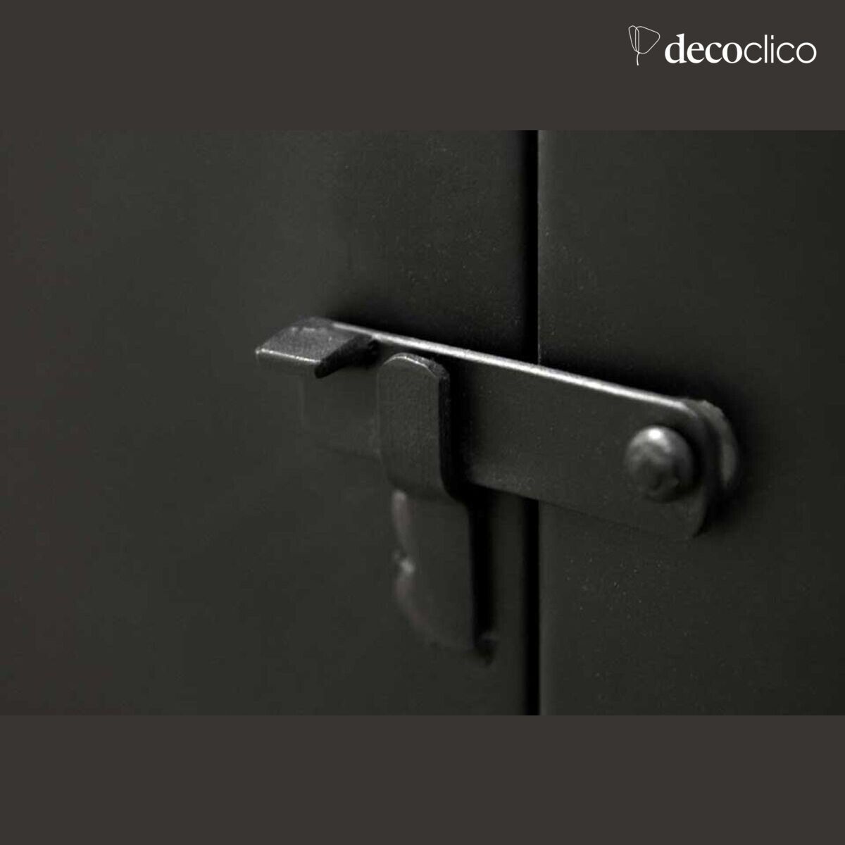 Aparador de metal negro mate 2 puertas Bonnie