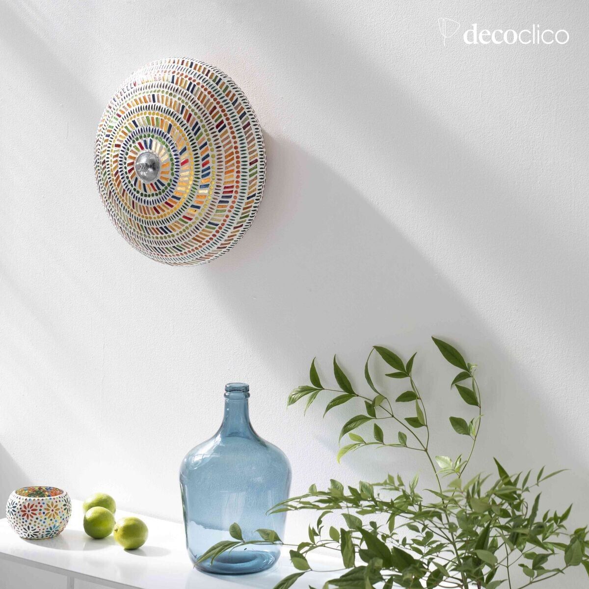 Aplique de pared o plafón de mosaico de vidrio - multicolor Bangalore