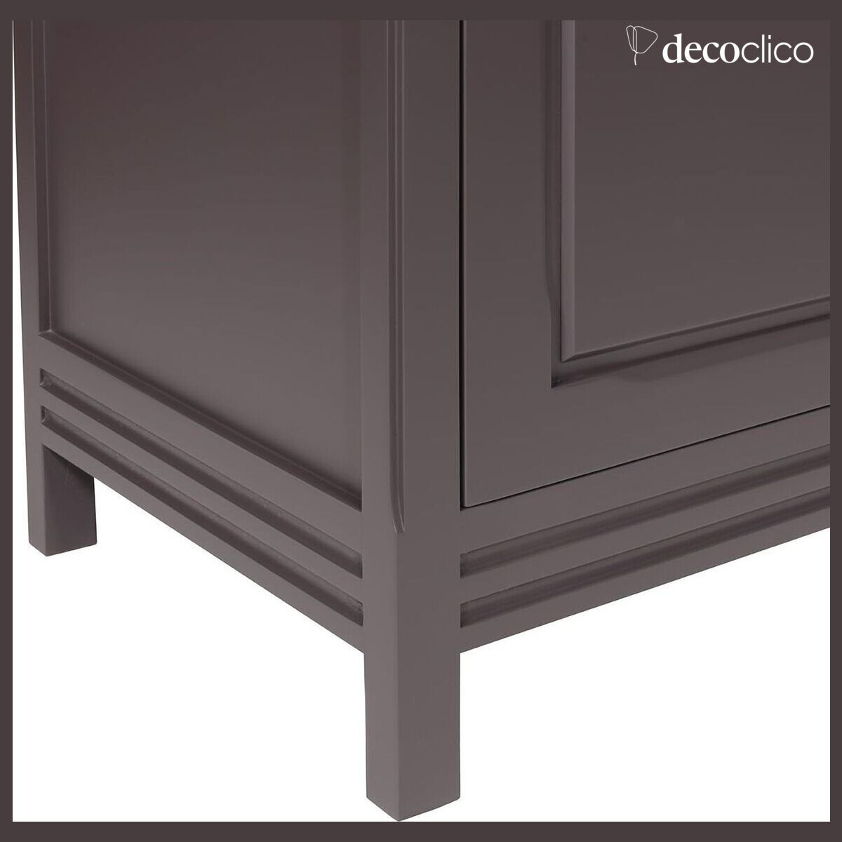 Armario para ropa de abrigo de 1 puerta en pino marítimo gris oscuro Léandre