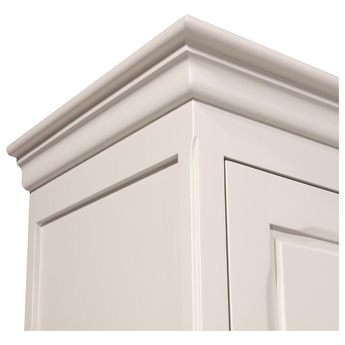 Armoire bonnetière 1 porte en pin maritime gris clair Léandre