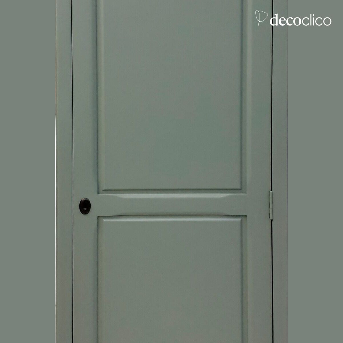 Armoire bonnetière 1 porte en pin maritime vert sauge Léandre