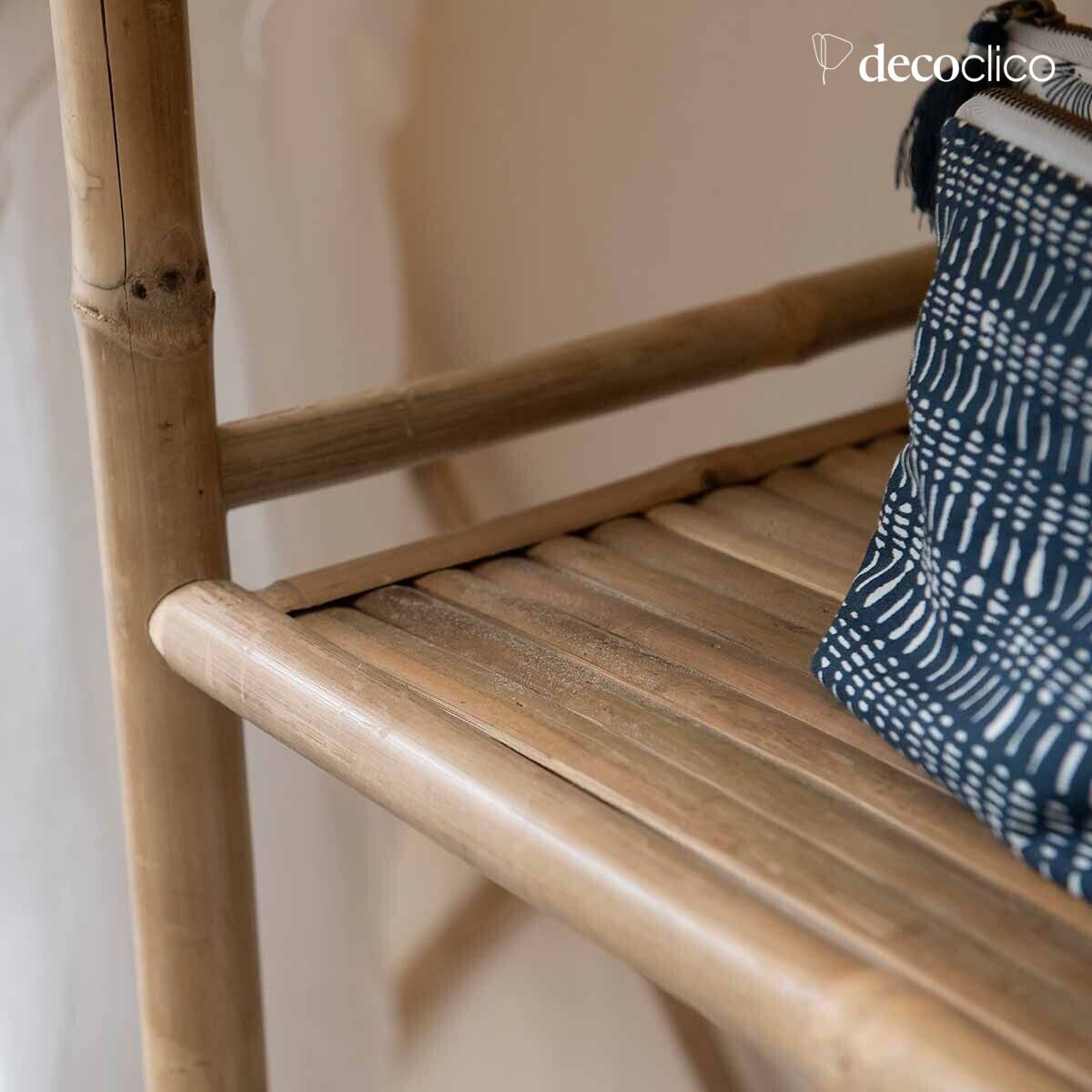 Armoire penderie en bambou et tissu Taman