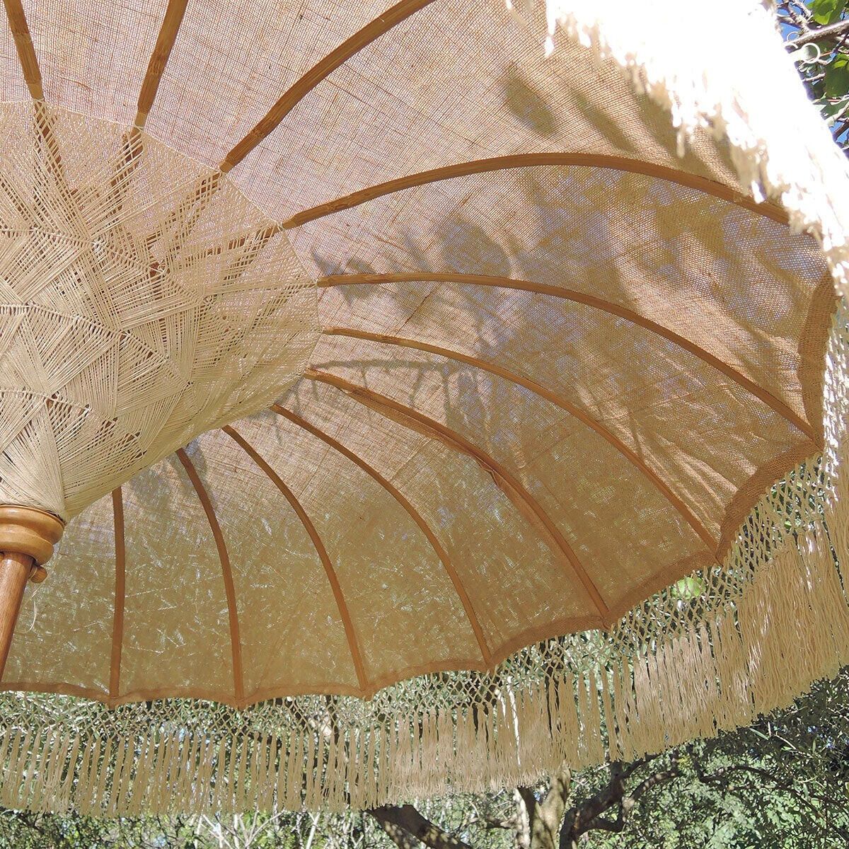 Balinese parasol in natuurlijk jute