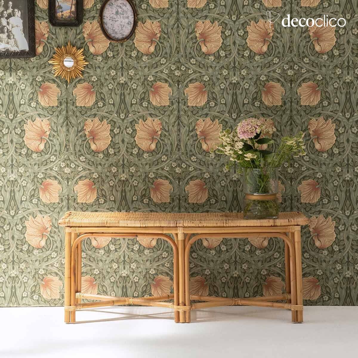 Banc bout de lit en rotin naturel tressé