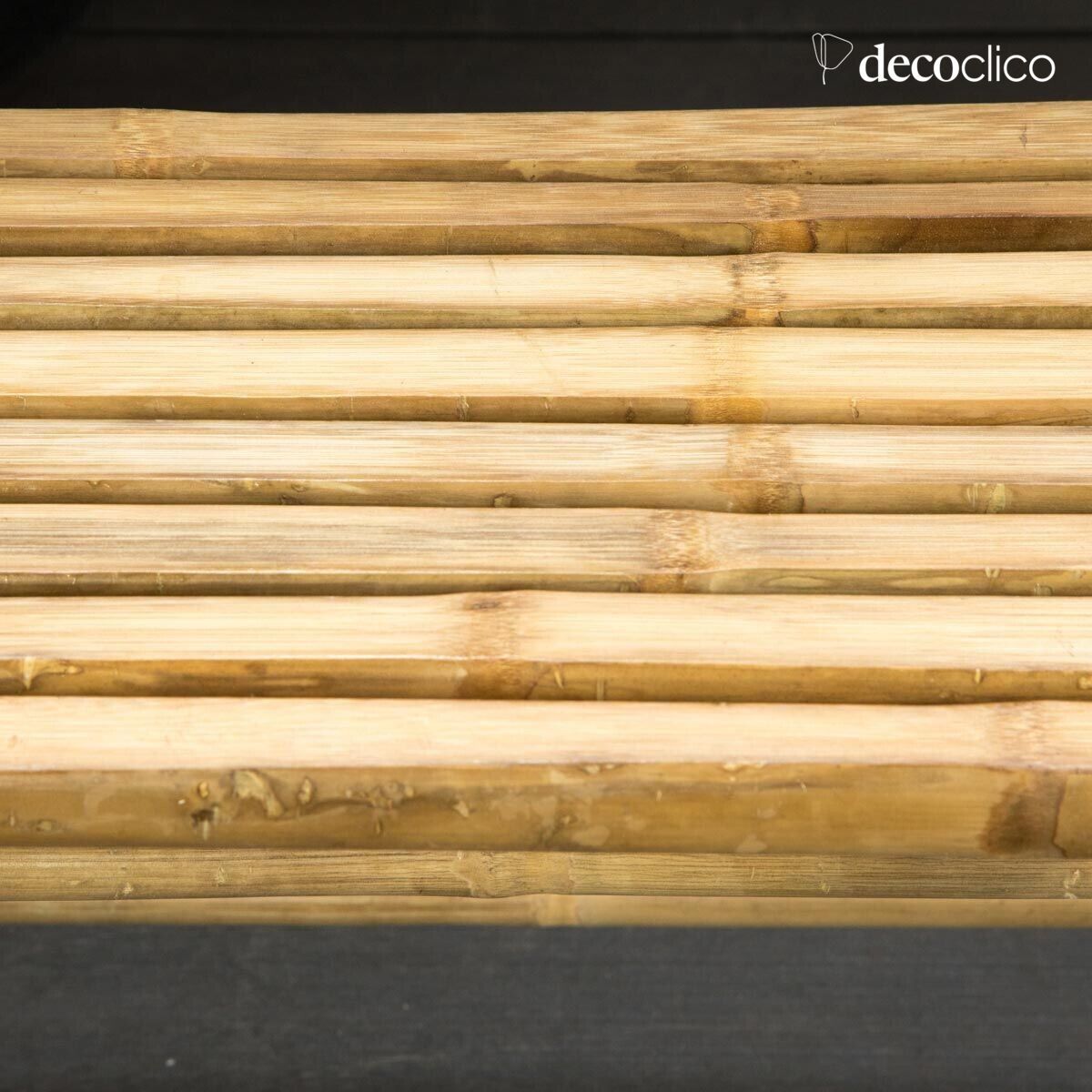 Banco plegable con respaldo de bambú natural Taman