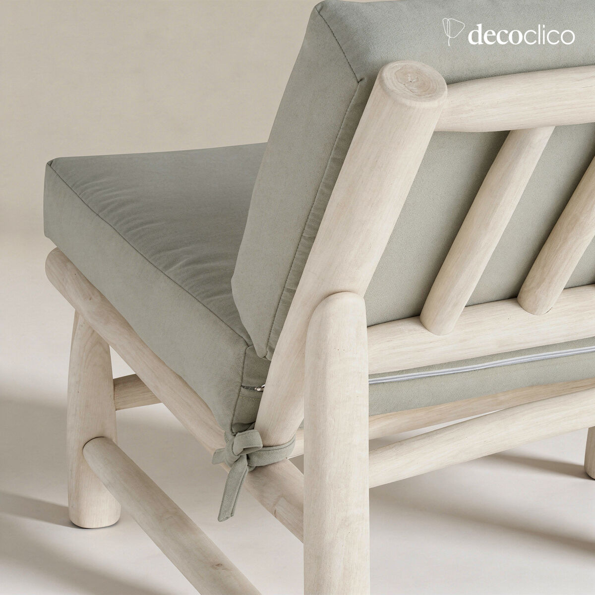 Banquette en bois de teck Pepper