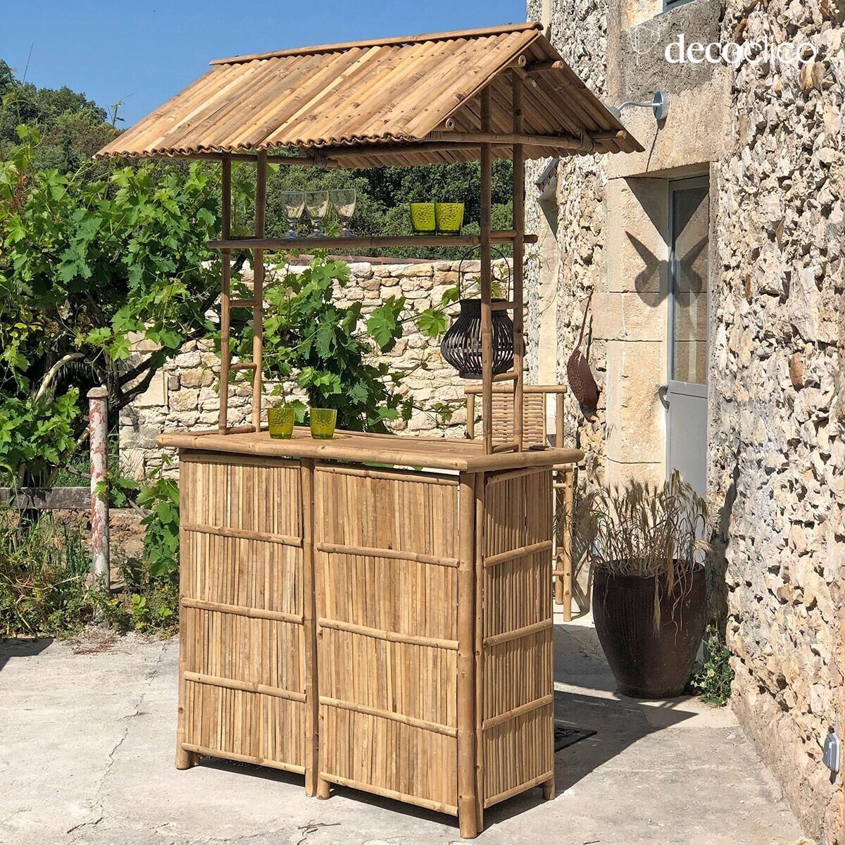 Bar en bambou naturel Taman
