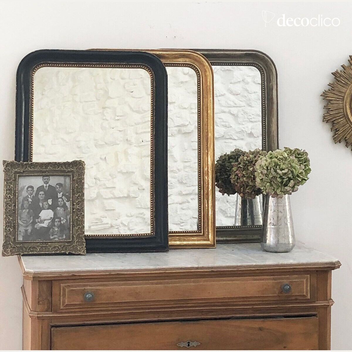 Baroque-style photo frame with a verdigris patina, 31 x 36 cm Manderley