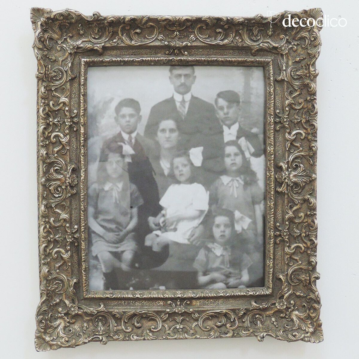 Baroque-style photo frame with a verdigris patina, 31 x 36 cm Manderley