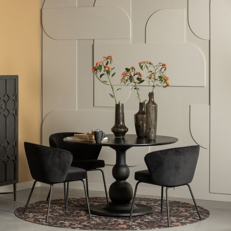 Black velvet chair Admit