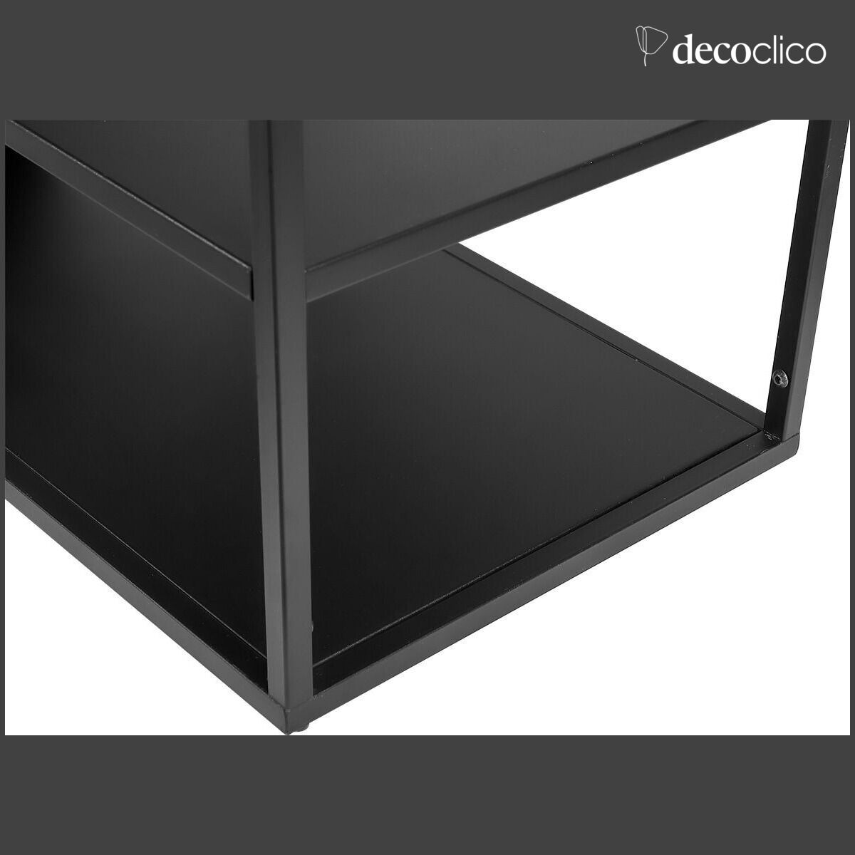 Black metal bookcase shelf Bricklane