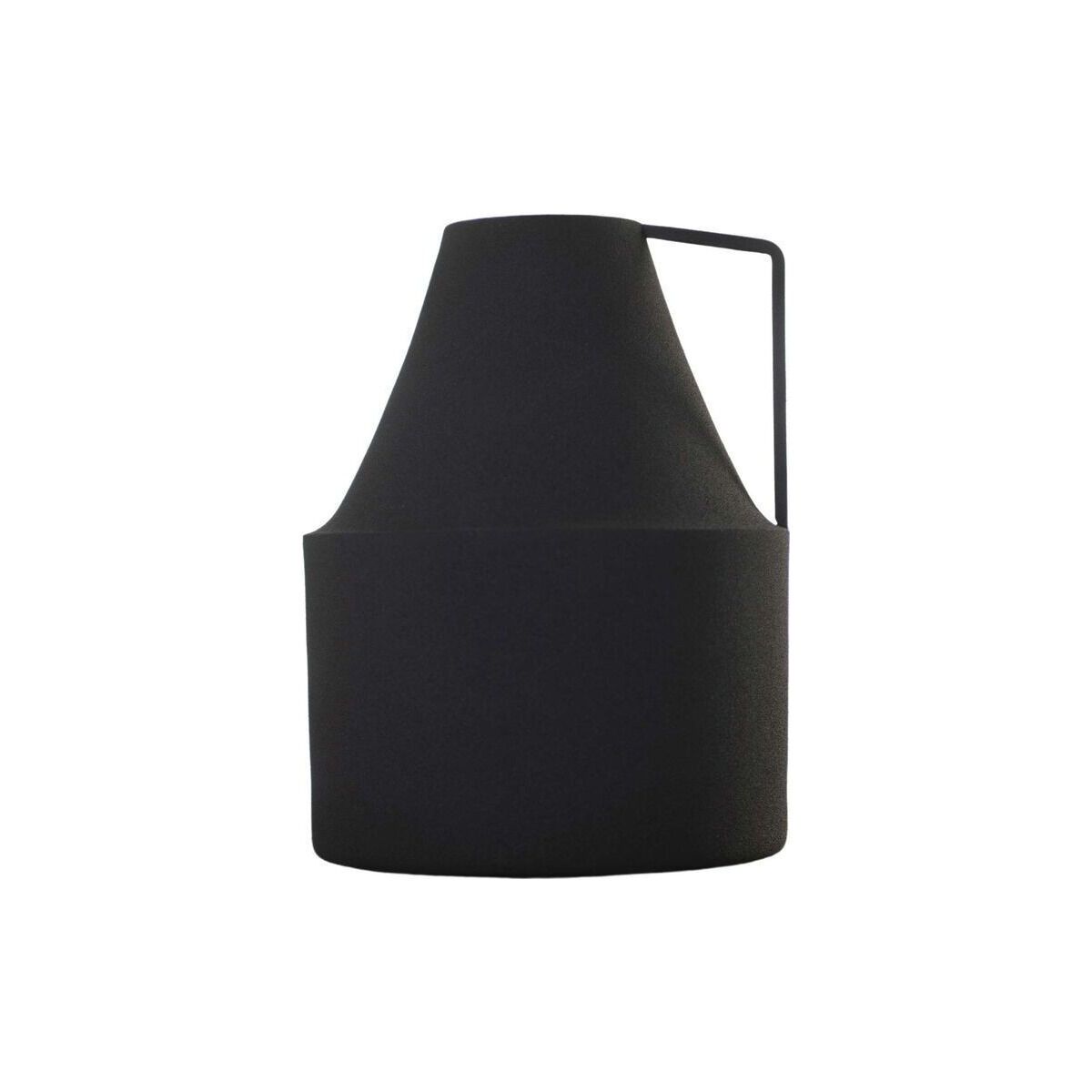 Black metal milk jug H24 cm Tosca