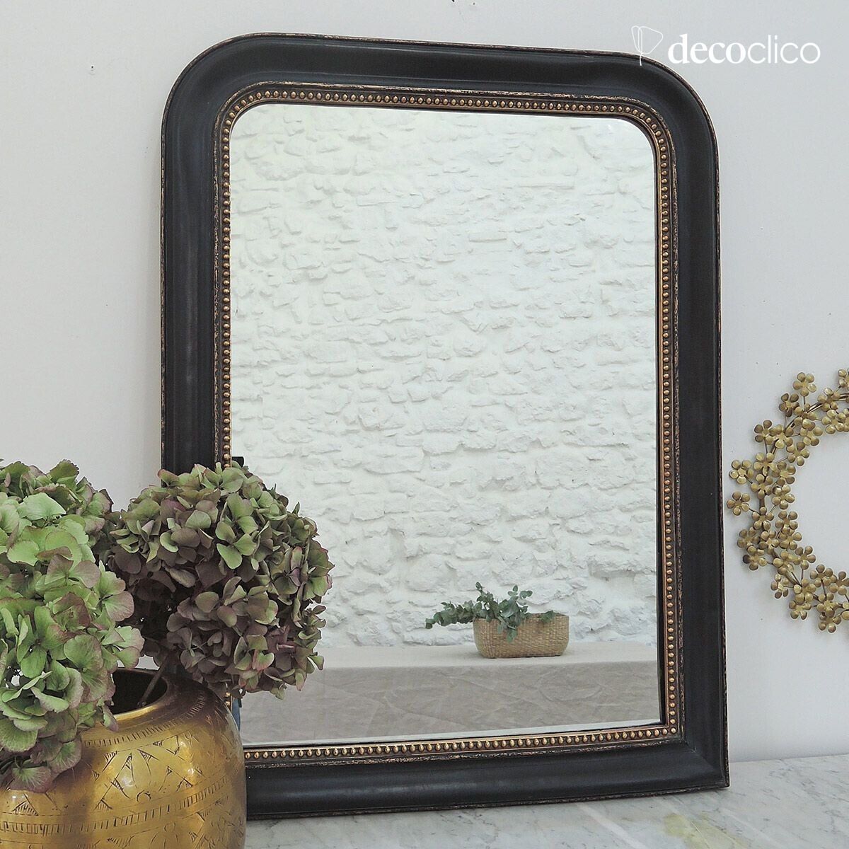 Black trumeau mirror 59 x 78 cm Manderley