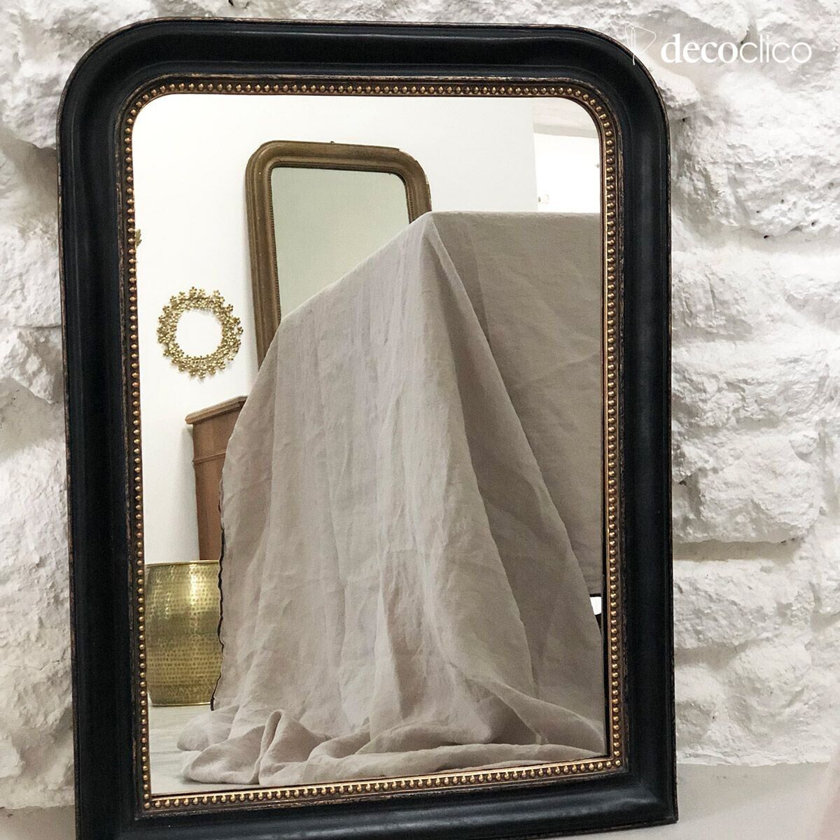 Black trumeau mirror 59 x 78 cm Manderley