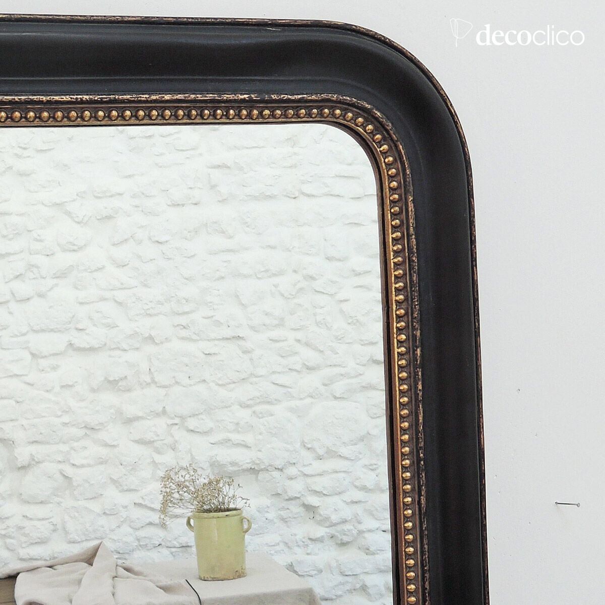 Black trumeau mirror 59 x 78 cm Manderley
