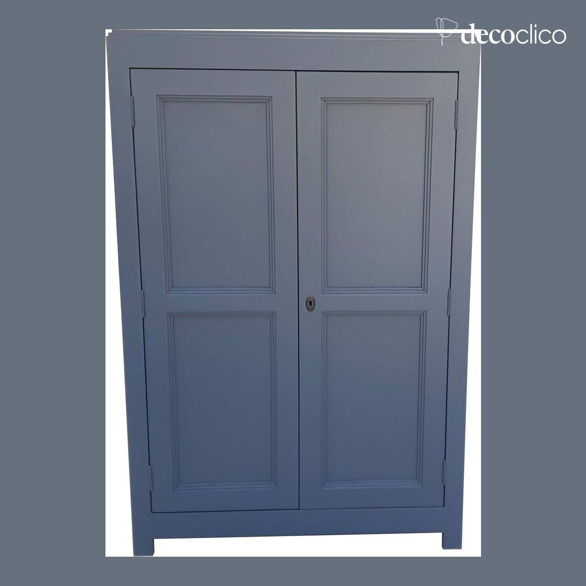 Blue maritime pine linen cupboard Léandre