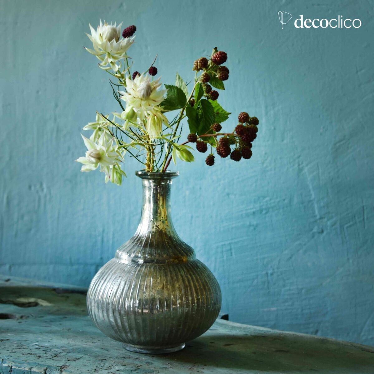 Bombola soliflore in vetro al mercurio