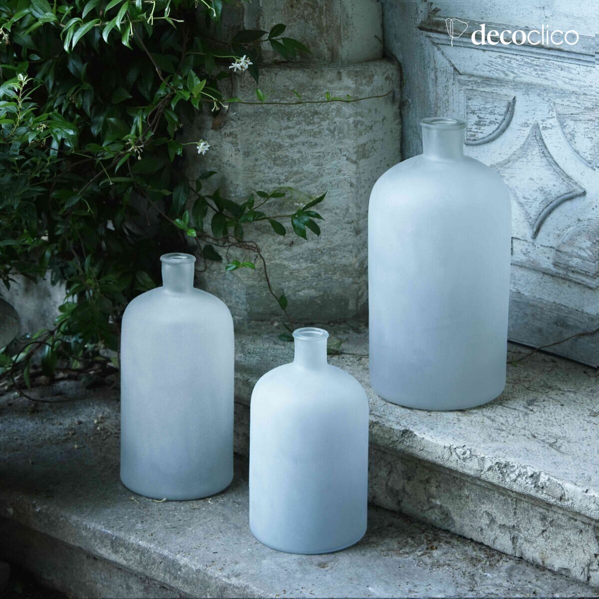 Bonbonne en verre dépoli forme bouteille 31 x 18 cm Soline