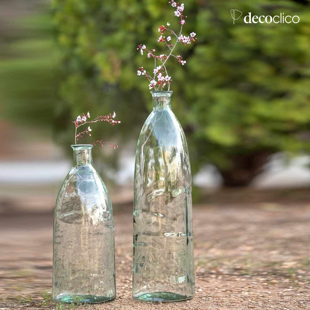 Bonbonne en verre recyclé transparent H81 cm