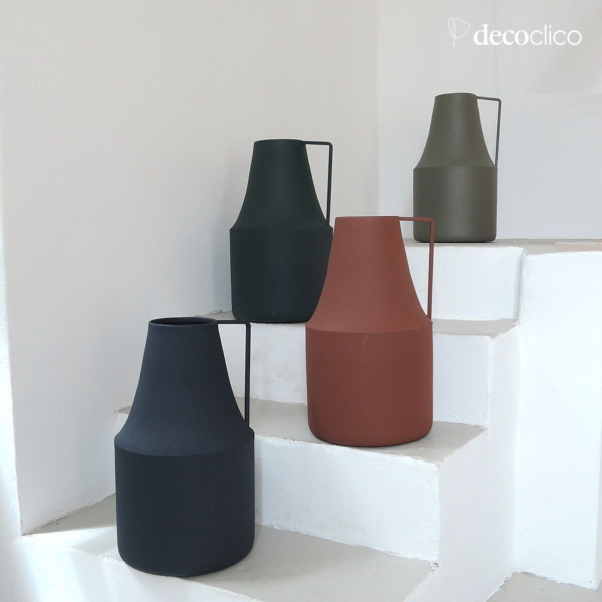 Bosgroene metalen melkkan H38 cm Tosca